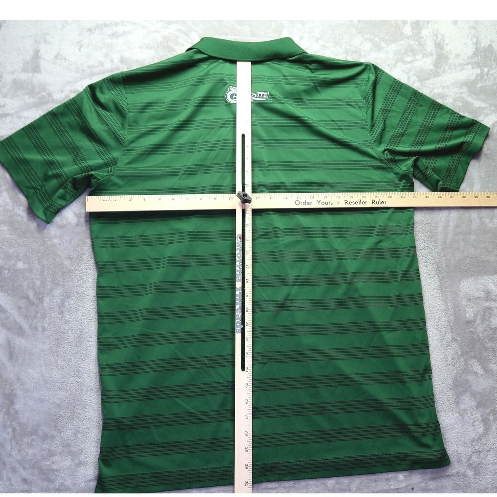 Nike Dri Fit Charlotte‎ 49ers Green Striped Mens Polo Shirt Golf Casual XL - Picture 7 of 9